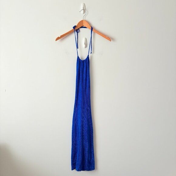 Meshki Tala Halter Neck Mini Dress NWT Persian Blue Size Small - Picture 5 of 10